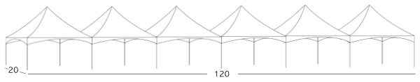 20x120 Frame Tent Rental Illustration