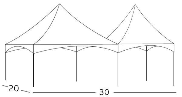 20x30 Frame Tent Rental Illustration