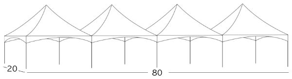 20x80 Frame Tent Rental Illustration