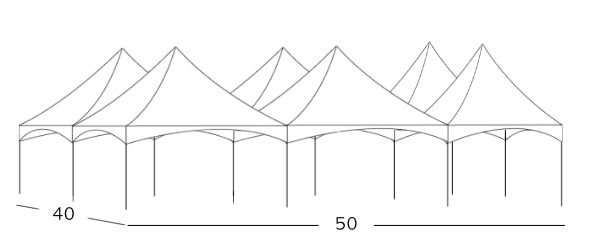 40x50 Frame Tent Rental Illustration