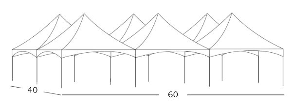 40x60 Frame Tent Rental Illustration