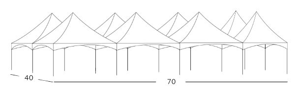 40x70 Frame Tent Rental Illustration