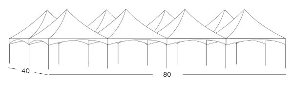 40x80 Frame Tent Rental Illustration